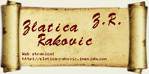 Zlatica Raković vizit kartica